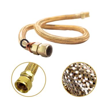 Imagem de Mangueira de cobre para gás 1m 1/2 Instalação Fogão Cooktop