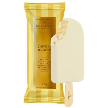 Imagem de Picolé Maracujá com Chocolate Branco Bacio di Latte 70g Gelato Premium