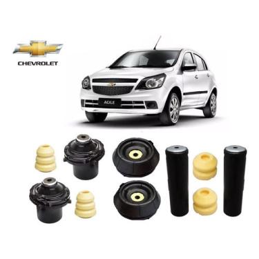 Imagem de Kit Coxim Batente Coifa Do Amortecedor Dianteiro Traseiro Gm Agile 2009 2010 2011 2012 2013 2014 2015 2016 Original