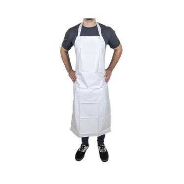 Imagem de Avental Emborrachado M 90x70cm Açougue Cozinha Padaria - Rs, BRANCO, M