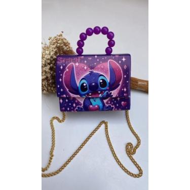 Imagem de Bolsa Infantil Menina Stitch Criança Bolsinha Pequena Blogueira Festa 