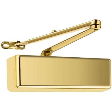 Imagem de Fecho de porta de ferro fundido comercial grau 1 extra resistente, modelo de hardware Lawrence LH8016 - para entradas/portas de alto tráfego., 1 Pack, Polished Brass (PB)