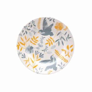 Imagem de Jogo De Pratos Sobremesa Em Cerâmica Donna Com 6 Peças 18cm Oxford Bem Te Vi