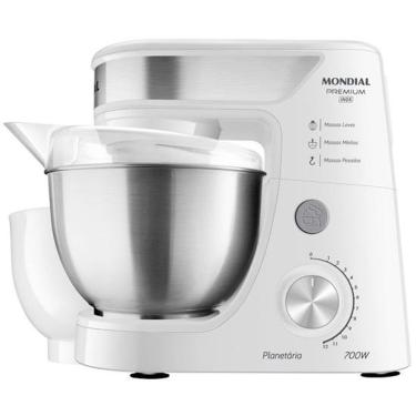 Imagem de Batedeira Planetaria Mondial Premium Inox Bp-02p-w-ti - 700w - 4.5l - Inox - 220v - Branco