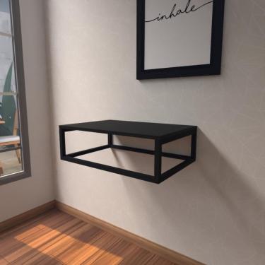 Imagem de Aparador Industrial Preto Moderno Cantinho Café Escritorio Simples Bancada Suspensa