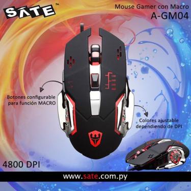 Imagem de Mouse Sate A-gm04 C/macro 6 Botoes Gaming Rgb