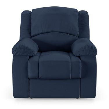 Imagem de Poltrona Do Papai Reclinável Sala De Cinema Barcelona Elétrica Massagem Usb Pu Azul