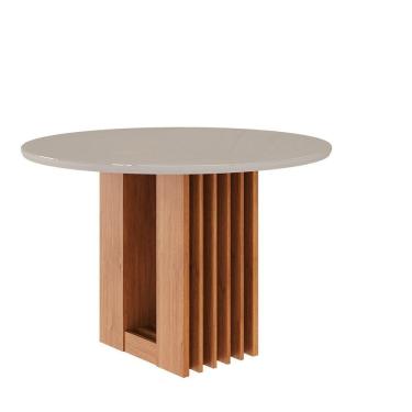 Imagem de Mesa Para Sala De Jantar Ariela Redonda 109 Cm Cinamomo- Offwhite