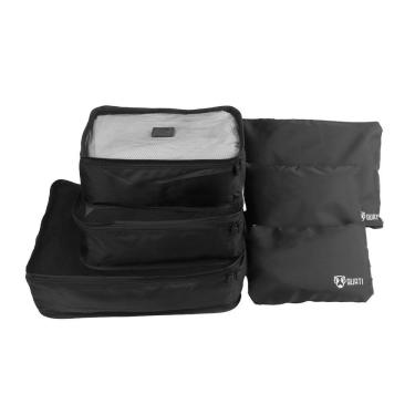 Imagem de Kit Organizador De Mala Para Viagem Preto 6 Peças Quati