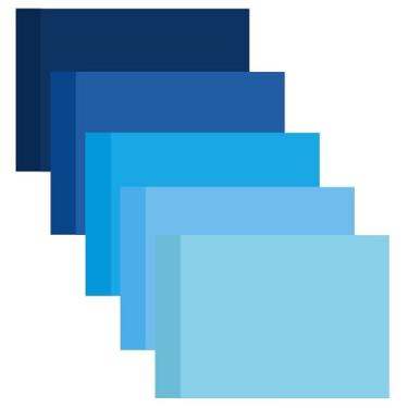 Imagem de 80 folhas de cartões kraft azuis em branco 12,7 x 17,8 cm, cartões de agradecimento em papel grosso, para menus de vale-presente DIY, chá de bebê e convites de casamento