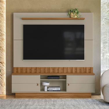 Imagem de Estante para Tv 70 Polegadas Florianópolis Grigio Fosco / Amendoa