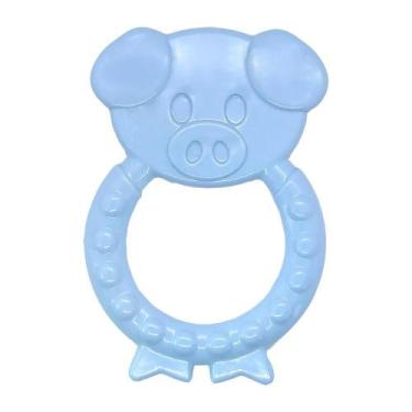 Imagem de Mordedor P/ Bebê Macio Flexível Azul BabyGo