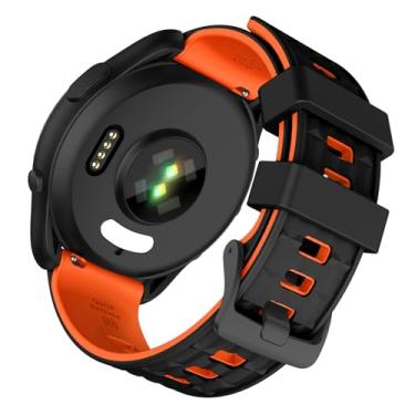 Imagem de ISABAKE Pulseira para Garmin Forerunner 265/Forerunner 255/Vivoactive 4/Venu 2/Venu 3, pulseira de silicone de liberação rápida de 22 mm compatível com Coros Pace 3