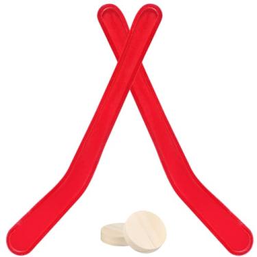 Imagem de Soulchen 2 Conjuntos De Tacos E Discos Reposição Para Jogos Clássicos Hóquei Mesa Madeira, Jogo Slap Shot Knock, Acessórios Extras Família, Adultos, Crianças