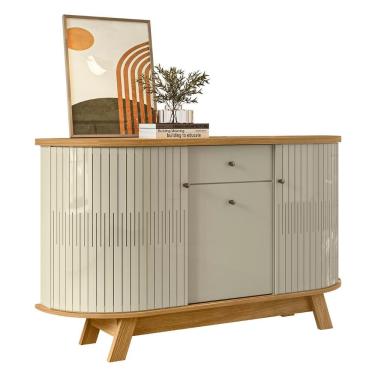 Imagem de Buffet Aparador Sala De Estar 135cm Toni Z10 Cumaru-opala - Mpozenato