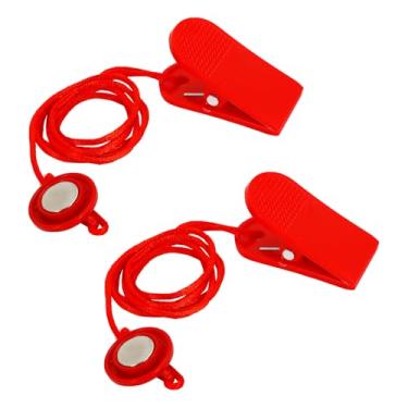 Imagem de 2 peças de acessórios magnéticos de passadeiras de segurança, substituição universal de chave magnética de esteira de parada de emergência, dispositivo de parada de segurança de esteira durável