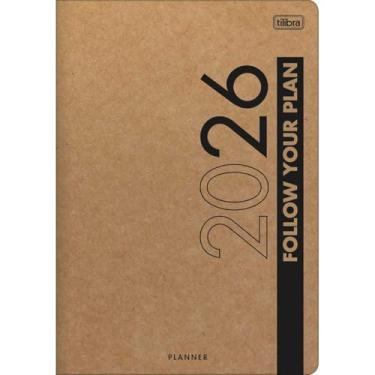 Imagem de Planner Mensal, 2026,Grampeado 17,8 x 25,4 cm Kraftwork, 20 Folhas - Follow