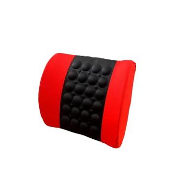 Imagem de Almofada Lombar Massageadora Elétrica com Aquecimento e Vibração (Preto Com Vermelho)
