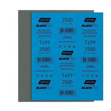 Imagem de Lixa Norton D'agua Black Ice T-499, G2000 - Embalagem com 25 Unidades