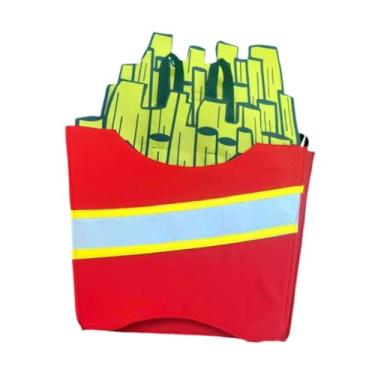 Imagem de Vaveren Fantasia de Batata Frita Decorativa Cosplay para Festas Temáticas Carnaval Feriado, Adulto