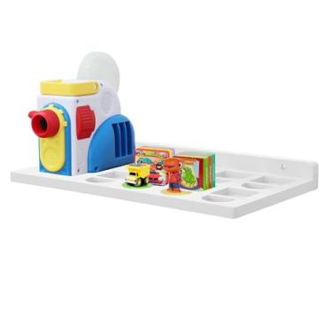 Imagem de PHOENANCEE Prateleiras flutuantes para Little Tikes Story Dream Machine, prateleira de parede para projetor Little Tikes, livros, reprodução de áudio, bandeja organizadora de personagens para crianças