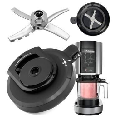 Imagem de Tampa externa da tigela para Ninja NC500 e NC501Ice Creami Deluxe, para acessórios de máquina de sorvete Ninja, para substituição de tampa de creme Ninja com lâmina, peças de reposição de creme