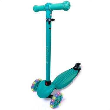 Imagem de Patinete Infantil Verde Pro com LED e Guidão Ajustável Yuupi