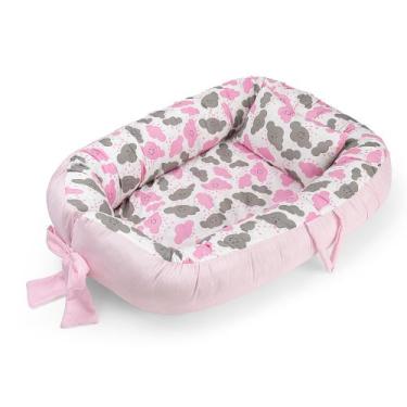 Imagem de Ninho Redutor de Berço de Bebê Menina Menino com Travesseiro e laço - 