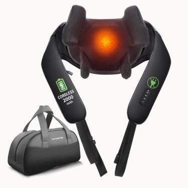 Imagem de Massageador de pescoço e costas MASGRE sem fio com alívio da dor térmi