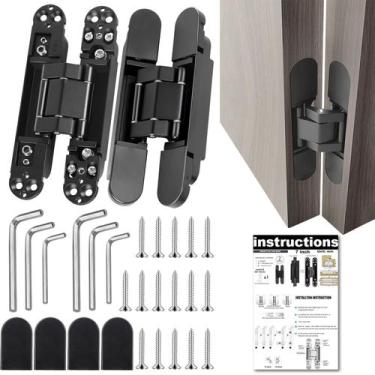 Imagem de Dobradiças de porta ocultas Pacify Bige 15 cm, 2 peças, balanço de 180