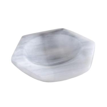 Imagem de menolana Tigela de cristal de selenita para limpeza, decoração para casa, presente espiritual, relaxante, minimalista, em formato hexagonal, peça central de, 14cm