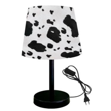 Imagem de 2041-prt-abajur luminaria skin animals 15x20 vaca - ATACADAO DA DECORA