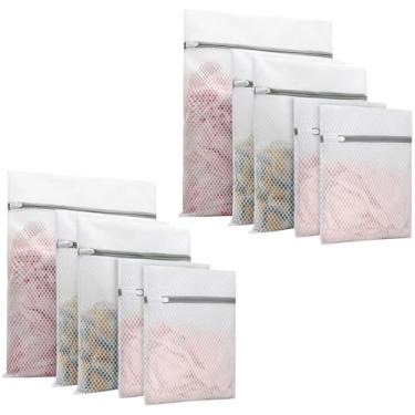 Imagem de 10 sacos de roupa de malha para delicados com zíper premium para máquina de lavar, saco de lavagem de rede de lavanderia, sacos de lavagem de roupas se aplicam a lingerie, meias, lavanderias, sutiãs