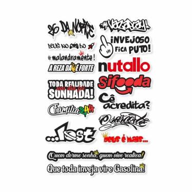 Imagem de Cartela de Adesivos Personalizados para Bike, Moto e Carro