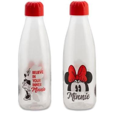 Imagem de Garrafa Squeeze Minnie Mouse 600Ml Modelo Pet Paris Transparente 1UN -