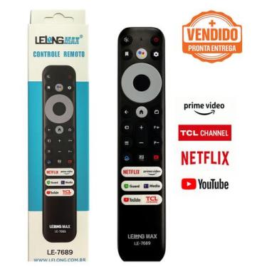 Imagem de Controle Remoto Universal Compativel TCL Smart TV Funções Multimídia N