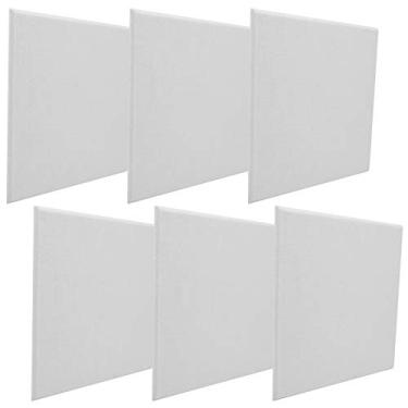 Imagem de Mingzhe Painéis à Prova de Som de Fibra de Poliéster Com Absorção de Som para Redução de Eco e Isolamento de Ruído Em Estúdio de Gravação, Home Theater, Sala de karaokê (Branco)