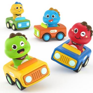 Imagem de Car Toy MOONTOY Dinosaur Pull-Back Cars para meninos ou mais de 18 mil
