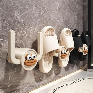 Imagem de Ganchos de sandália de chuveiro – Bonito organizador de banheiro ABS, 9,4 cm C × 7 cm L × 4,6 cm P, cabide de sapato de secagem rápida branco