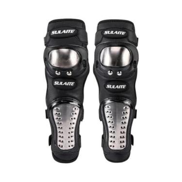 Imagem de Protetores De Joelho E Cotovelo De Aço Inoxidável Para Motocicleta Kit