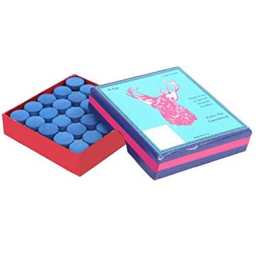 Imagem de Pontas de taco de bilhar de couro PU de 58 g, integração de giz de reparo rápido, 50 peças com caixa de armazenamento para 9 tacos de sinuca e 8 tacos pretos