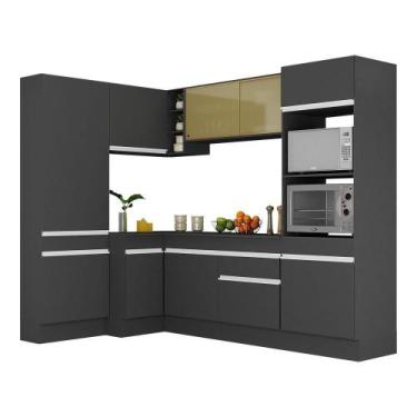 Imagem de Armário De Cozinha Completa De Canto Com Rodapé Veneza Multimóveis V20