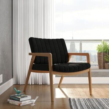 Imagem de Poltrona Decorativa Uxuá Para Sala De Estar Luxo Recepção Confortável