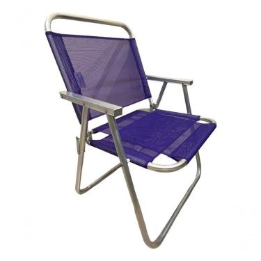 Imagem de Cadeira De Praia Conforto Oversize 140kg Sanete Ronchetti Cor Violeta Escuro
