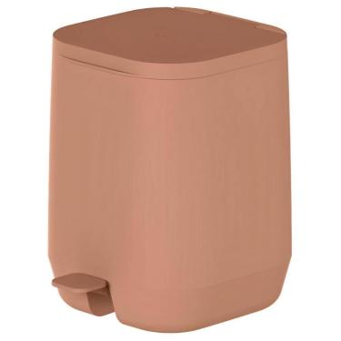 Imagem de Lixeira Cozinha Banheiro 6L Ou Aura Com Pedal Marrom