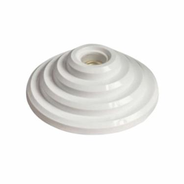 Imagem de Plafon Ps Plast Piramide Redondo Rosqueado Bco