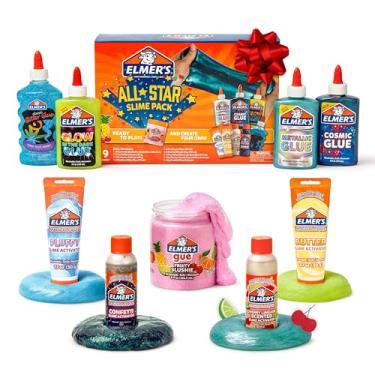 Imagem de Elmer's Kit de geleca All-Star, inclui cola líquida, ativador de geleca e geleca pré-fabricada, 9 unidades