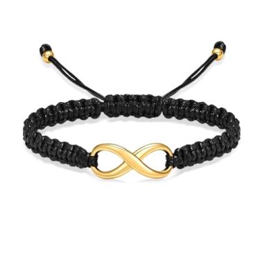 Imagem de Pulseira de cremação para cinzas memorial infinito pulseira urna corda trançada ajustável lembrança pulseira para mulheres e homens, Aço inoxidável, Sem Pedra Preciosa