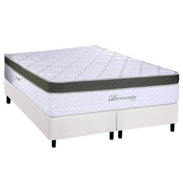 Imagem de Conjunto Box King: Colchão Molas Paropas Ensacadas Diamante Extra White + Base Crc Corano White (193x203)