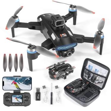 Imagem de Mini drone com câmeras duplas 4K, drone com partida de uma tecla, M6, modo Headless, flip 3D, 3 modos de velocidade, quadricóptero RC dobrável para iniciantes. (A255)